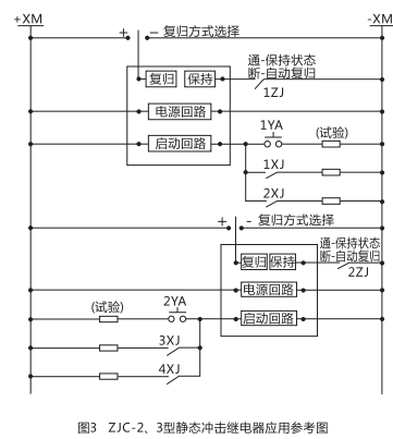 ZJC-3靜態沖擊繼電器內部接線及外引接線圖(正視圖)2